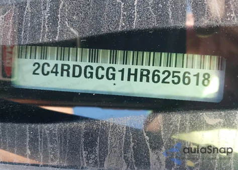 2017 Dodge Grand Caravan Sxt из США, поврежденный, VIN 2C4RDGCG1HR625618